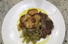 Lamb Chops Baked with Artichokes and Potato