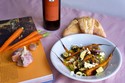 Roasted Carrots with Zucchini and Feta